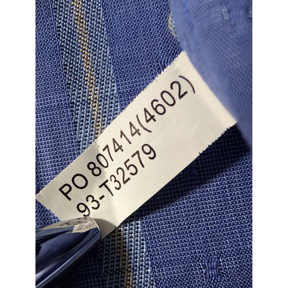 Tommy Bahama Shirt Mens Large Blue Striped Cotton Silk Long Sleeve Button - Picture 9 of 12